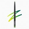 Crayon eyeliner vert métallisé à paillettes - Imperméable et résistant aux taches - Crayon à paupières multichrome - Longue d