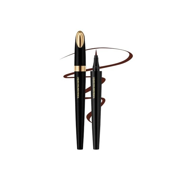 Catlinez Eyeliner waterproof, Eye liner liquide longue tenue, Résistant à la transpiration, tenue 24 h sans décoloration, Emb