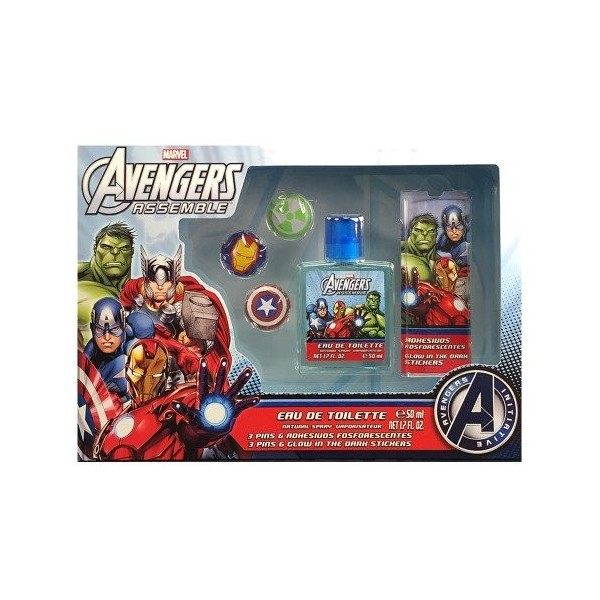 DISNEY-MARVEL The Avengers Coffret Eau de Toilette 50 ml + Pins + Stickers Luminescents