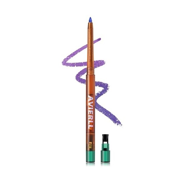 Jutqut Eyeliner violet caméléon - Waterproof & Long Lasting Metallic Eye Liner - Gel de maquillage pailleté - Crayon pour les