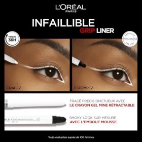 L’Oréal Paris, Crayon Eyeliner Mine Rétractable, Tracé Précis, Longue Tenue, Waterproof, Résiste aux Frottements, Sans Transf