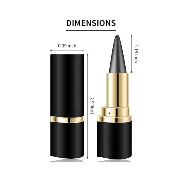 GmwyCzV 2 Pièces Matte Quick-Dry Eyeliner, Gris Eye-liner Imperméable Anti-Taches, Longue Durée Liquide Eye-Liner Stylo Eyeli