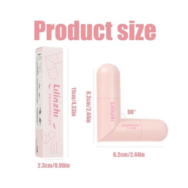 Eyeliner Stamp, Wing Tip Pen,Double Eye Liner Noir Waterproof Liquide Stamp,Séchage Rapide,Longue Tenue, Haute Pigmentation, 