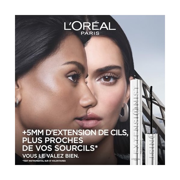 LOréal Paris - Mascara Volume & Longueur - Convient aux Yeux Sensibles - Formule Allongeante - Brosse à Picots Sculptants - ...