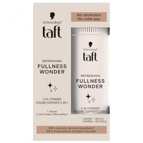 Taft - Schwarzkopf - Poudre Coiffante Cheveux - 2-En-1 - Volume - Longue Durée - Effet Matifiant - Effet Décoiffé - Ne colle 