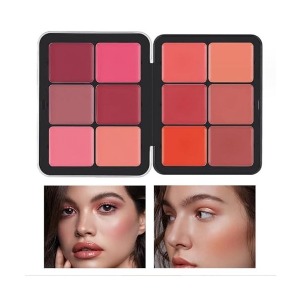 Beauty Searcher Palette de maquillage, 12 couleurs, anti-cernes et palette de blush, entièrement couvrante, durable, résistan...