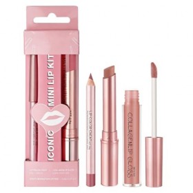 LOPHE Coffret 3 en 1 pour Lèvres: Crayon, Rouge à Lèvres Mat & Brillant Hydratant - Soin Vegan Longue Tenue, Cadeau quotidien...