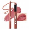 Combo Lèvre 2-en-1 Crayon à Lèvres + Rouge à Lèvres Mat, Couleur Intense et Longue Tenue, Texture Crémeuse et Confortable, Ki...