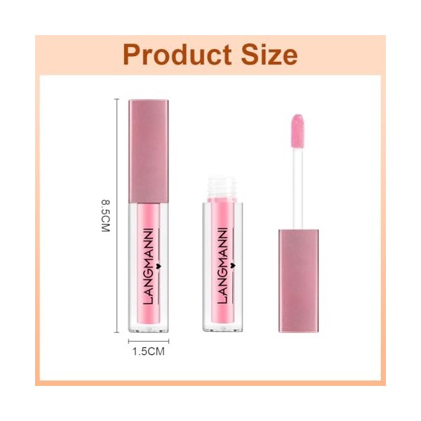 12 Pièces Ensemble de Gloss lèvre Professionnel Maquillage, Huile Brillante Hydratante Soin Teinté pour Lèvres Sèches Gloss