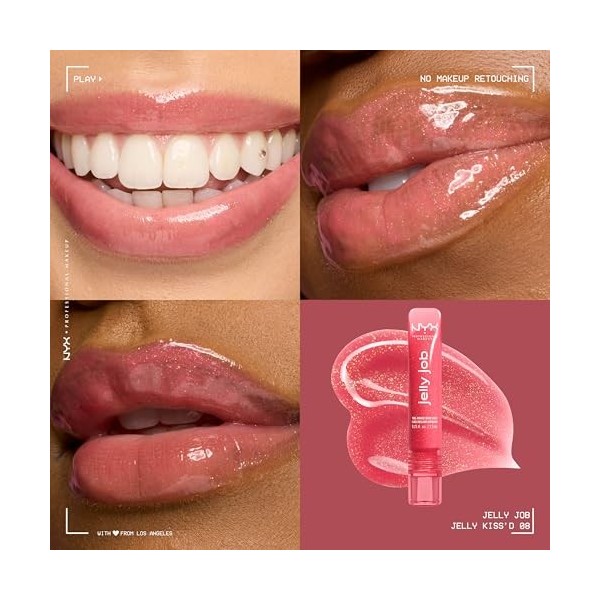 NYX Professional Makeup Jelly Job - Gloss haute brillance - Effet lissant - Sensation de confort - Lèvres visiblement hydraté