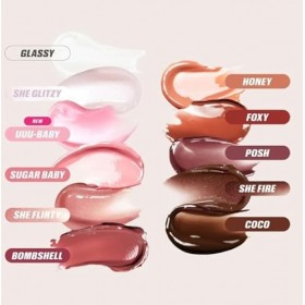 HUDA BEAUTY ORIGINAL FAUX FILLER Gloss très brillant au collagène végétalien, 3,9 ml, de Bella POSH, 1 pièce Maquillage