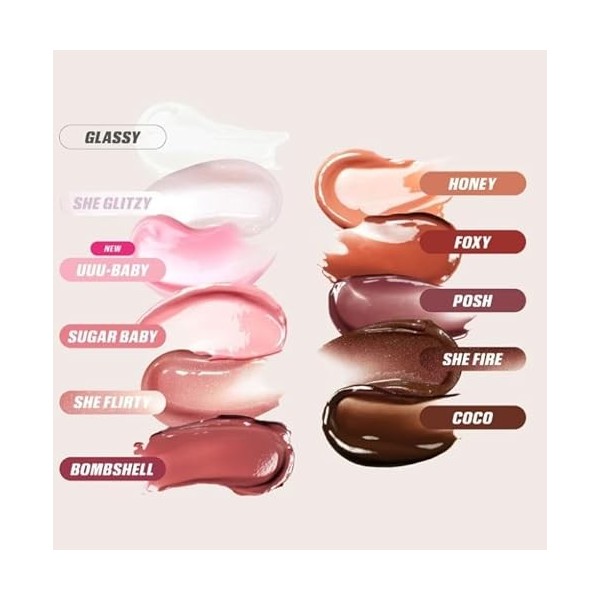 HUDA BEAUTY ORIGINAL FAUX FILLER Gloss très brillant au collagène végétalien, 3,9 ml, de Bella POSH, 1 pièce Maquillage