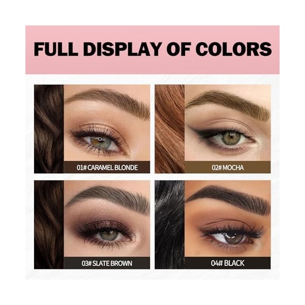 Anglicolor Crayon Sourcil,Pointe Pinceau Précise pour des Sourcils Naturels et Épais,Tenue Toute la Journée,Crayon Sourcils M