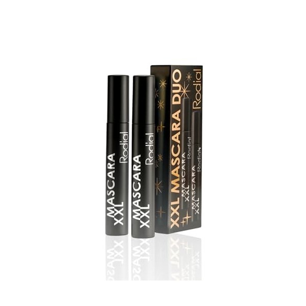 Rodial Kit Duo XXL - Coffret cadeau avec 2 mascaras XXL 13 ml - Noir intense - Formule revitalisante volumisante longue tenue...
