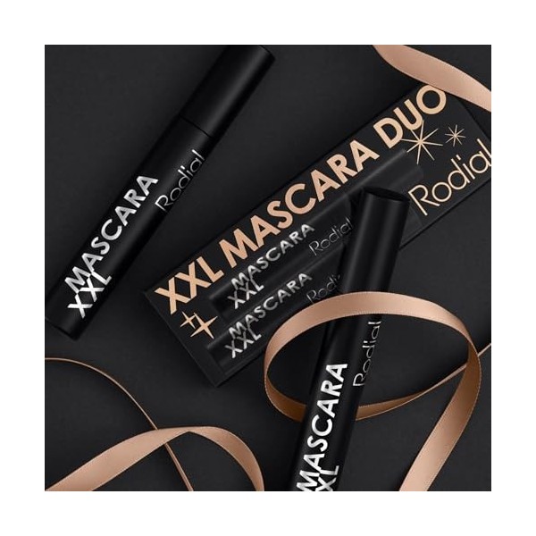 Rodial Kit Duo XXL - Coffret cadeau avec 2 mascaras XXL 13 ml - Noir intense - Formule revitalisante volumisante longue tenue...
