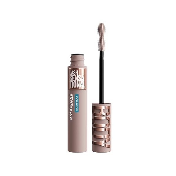 Maybelline New York, Mascara Noir Waterproof, Volume Sensationnel, Cils Gainés et Recourbés Pendant 24H, Cils Sensational Bod