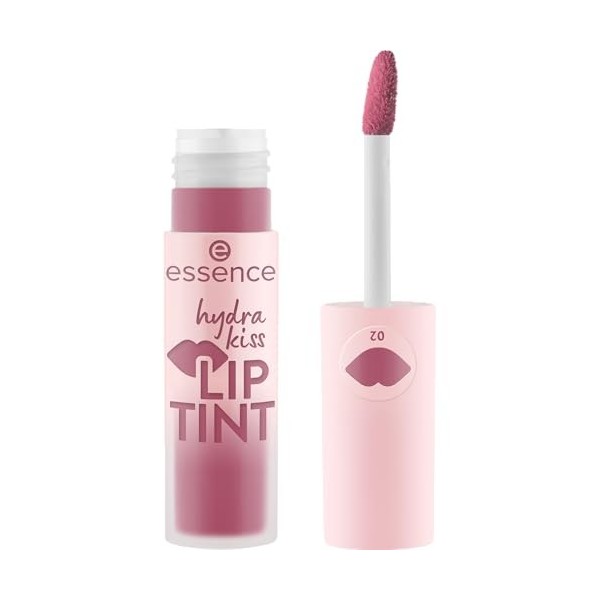 Essence Cosmetics Hydra Kiss Lip Tint encre à Lèvres, Longue Durée, Effet Colorant, Naturel, Brillant 4ml 