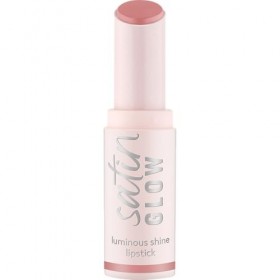 Essence Cosmetics Satin Glow Luminous Shine Lipstick Rouge à Lèvres, Luminescent, Intense en Couleurs 3.5g Maquillage
