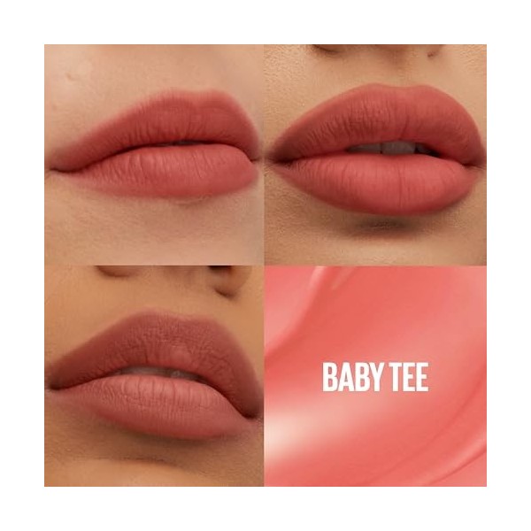 Maybelline New York - Coffret Superstay Teddy Tint - 3 Blush à Lèvres Teddy Tint - Effet Mat Fondu - Tenue Longue Durée - Tei