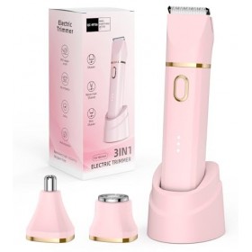 Rasoir Electrique Femme, 3 en 1 Tondeuse électrique Femme Rasoir, épilateur Facial Pour Femmes et Tondeuse Pour Poils du Nez ...