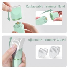 Tondeuse de bikini pour femme – Rasoir électrique indolore pour femme, rasoir électrique rechargeable pour femme, rasoir élec...