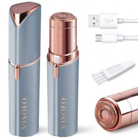 Épilation du visage pour femmes | Appareil de suppression de moustache lèvre supérieure Rasoir visage menton duvet fin tondeu...