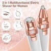 Vinmall Rasoir à sourcils électrique pour femme : tondeuse à sourcils pour femme, épilateur à sourcils et rasoir pour le visa...