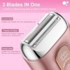 Rasoir électrique féminin, [2025 new] Rasoir intime 3D à trois lames pour femme, Epilateur Visage, Tondeuse Femme Intime, ras...