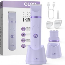 Rasoir intime pour femme, pour aisselles, bras, corps, visage, zone intime, utilisation humide et sèche, rechargeable avec st...