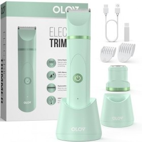 Rasoir intime pour femme, pour aisselles, bras, corps, visage, zone intime, utilisation humide et sèche, rechargeable avec st...