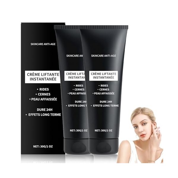 Creme Instant, Creme Liftante Instantanée Pour le Visage, Creme Remplisseur De Ride, Crème Effaceur De Rides, Sérum Anti-Ride...