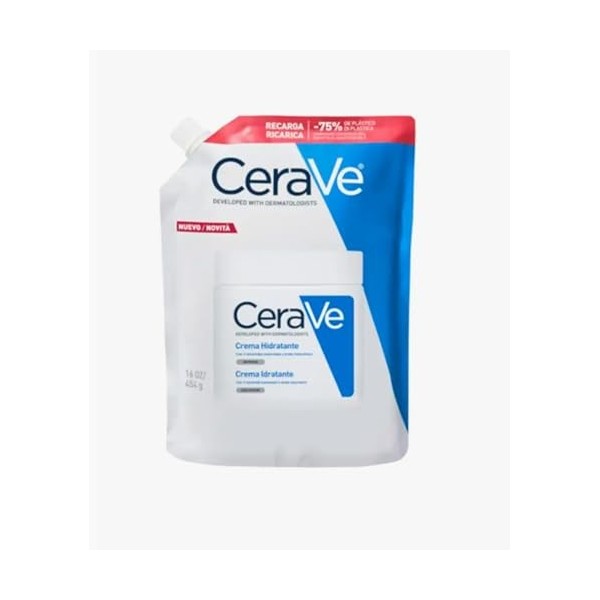 CeraVe - Baume Hydratant Eco Recharge, Nourrit, Hydrate et Aide à Restaurer la Barrière Cutanée, Visage et Corps, Acide Hyalu...