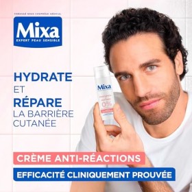 MIXA - Crème Anti-Réactions - Hydrate Intensément & Répare La Barrière Cutanée en 4H* - Sans Parfum, Sans Alcool - Panthénol ...