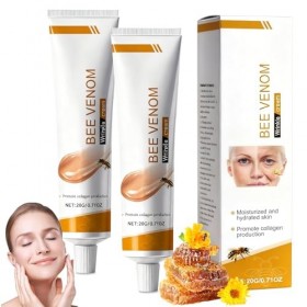 Creme Venin DAbeille,Venin DAbeille CrèMe RéParatrice Peau,2 X 20g,Cream RéParatrice Et Hydratante Pour Visage Et Cou,Lutte S...