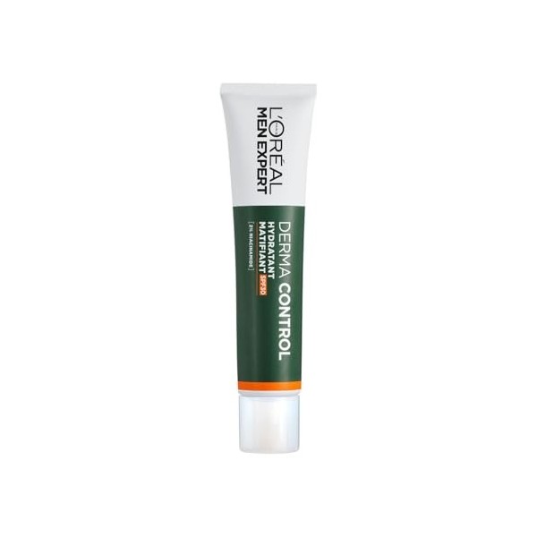LOréal Men Expert - Hydratant Matifiant SPF30 - Soin avec Protection UV - Rééquilibre les Zones Grasses de la Peau - Enrichi ...