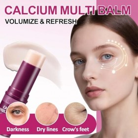 Baume Multi-Actions au Calcium & Collagène | Soin Fermeté, Hydratation et Liftant pour le Visage, les Yeux et le Cou | 2 Unit...