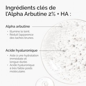 The Ordinary Alpha Arbutine 2% + Acide Hyaluronique, Éclaircit la peau et élimine les taches brunes, 60 ml Soin du Visage
