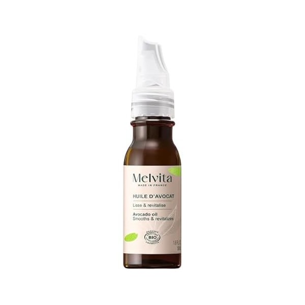 Melvita - Huile dAvocat Naturelle - Huiles De Beauté - Nourrit et Répare Visage, Corps, Cheveux - Riche en Vitamines - pour ...