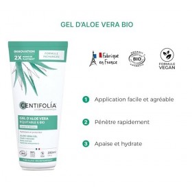 CENTIFOLIA | Gel d’Aloe Vera Bio | Hydrate & Apaise | Absorption Rapide | Gamme Équitable & Bio | Texture Légère | Visage, Co...