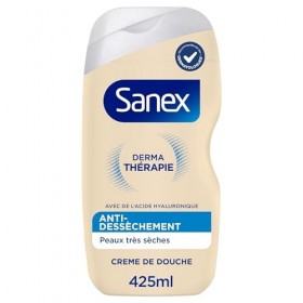SANEX - Derma Thérapie - Crème de douche anti-dessèchement - Gel Douche - Peaux très sèches - Réduit les démangeaisons - Comp...
