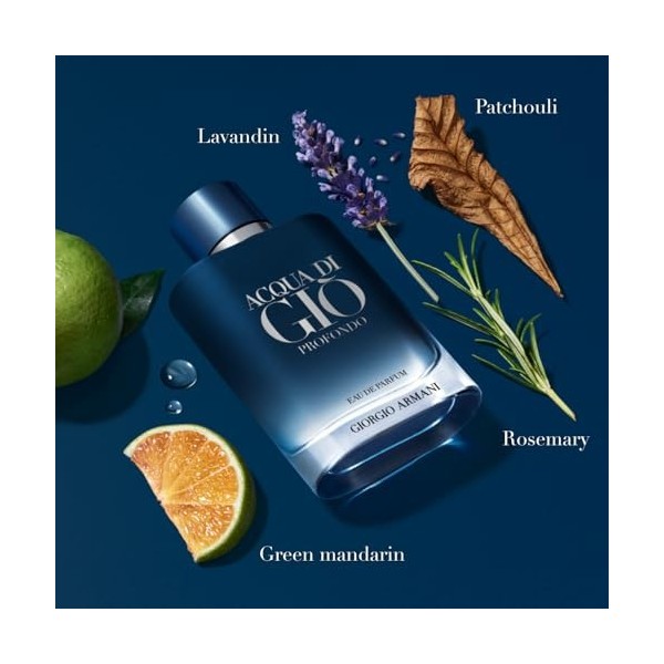 Armani Acqua Di Gio Pour Homme Profondo Eau de parfum rechargeable en flacon vaporisateur 50 ml Parfum