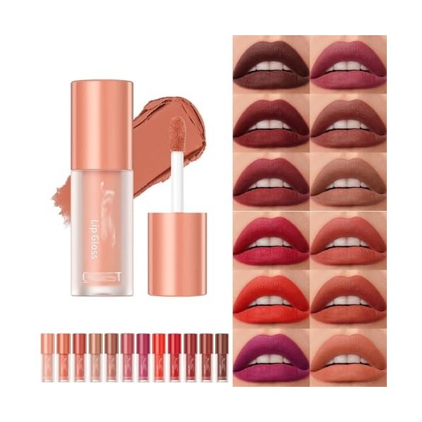 produit amazone Lèvres rebondissant hydratant velours léger longue durée confortable Non collant amical pas de Film blanc 1ml...