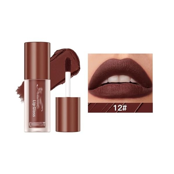 produit amazone Lèvres rebondissant hydratant velours léger longue durée confortable Non collant amical pas de Film blanc 1ml...