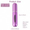 WSeltrium 4 Pièces Vaporisateur Parfum Vide Voyage,Mini bouteille de parfum pour sac à main Bagages de poche,Flacon Vide Port