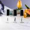 Lot de 10 flacons de Vernis à Ongles en Verre Transparent de 3 ML - Mini récipients vides Rechargeables pour Nail Art - avec 