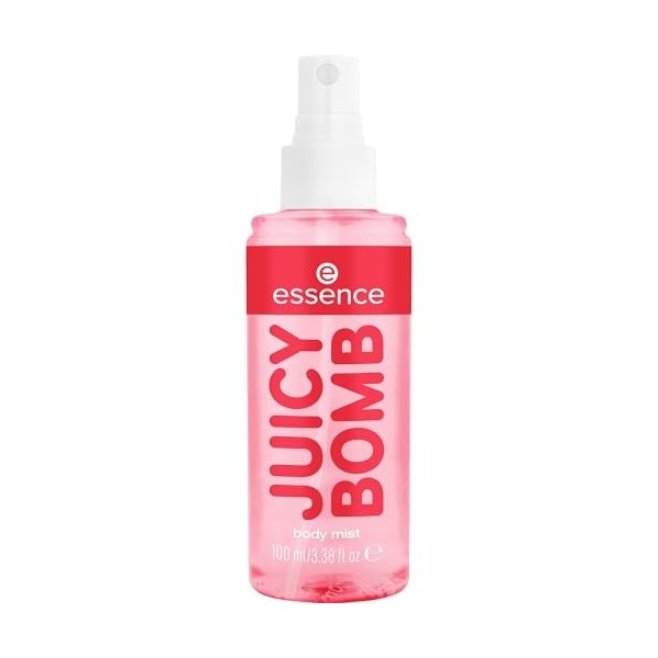 essence JUICY BOMB sweet drop body mist, Eau de Toilette, Nr. 101, Rot, vegan, ohne Mikroplastikpartikel, ohne Konservierungs
