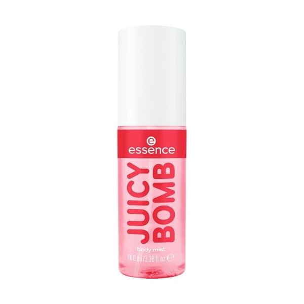 essence JUICY BOMB sweet drop body mist, Eau de Toilette, Nr. 101, Rot, vegan, ohne Mikroplastikpartikel, ohne Konservierungs