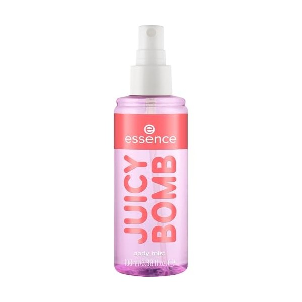 essence JUICY BOMB sweet drop body mist, Eau de Toilette, Nr. 101, Rot, vegan, ohne Mikroplastikpartikel, ohne Konservierungs