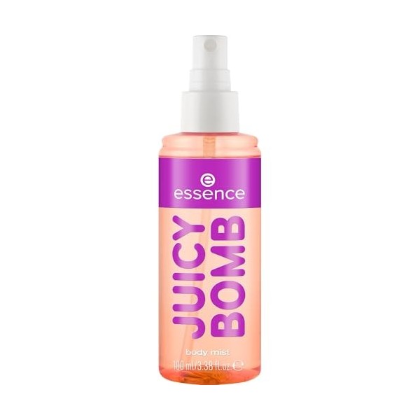 essence JUICY BOMB sweet drop body mist, Eau de Toilette, Nr. 101, Rot, vegan, ohne Mikroplastikpartikel, ohne Konservierungs