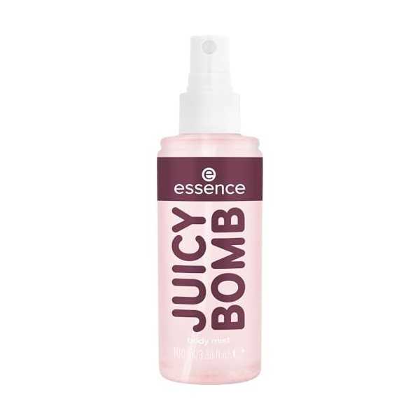 essence JUICY BOMB sweet drop body mist, Eau de Toilette, Nr. 101, Rot, vegan, ohne Mikroplastikpartikel, ohne Konservierungs